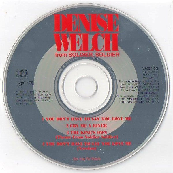 Denise Welch : You Don't Have To Say You Love Me (CD, Single)