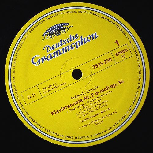 Frédéric Chopin / Tamás Vásáry : Klaviersonaten Nr. 2 & 3 (LP, RE)