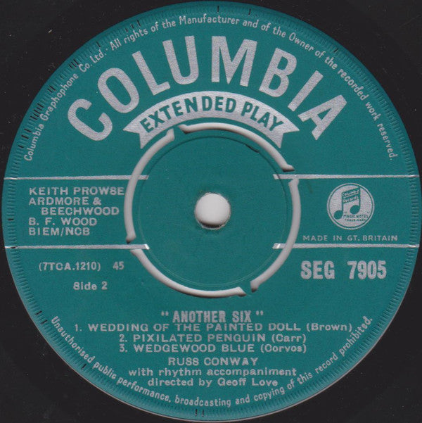 Russ Conway : Another Six (7", EP)