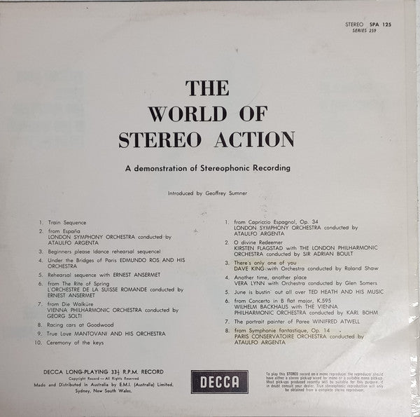 Various : The World Of Stereo Action (LP, Comp, RE)
