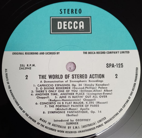 Various : The World Of Stereo Action (LP, Comp, RE)