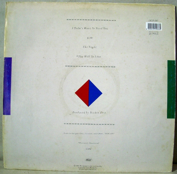 Heart : I Didn't Want To Need You (12", Single, Ltd, Pos)