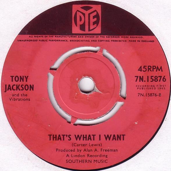Tony Jackson & The Vibrations : Stage Door  (7", Single, 4 P)