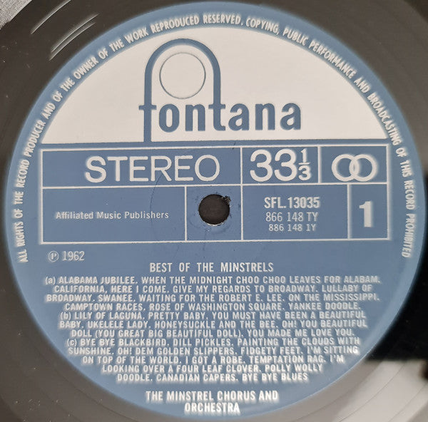 The Minstrels Orchestra And Chorus : The Best Of The Minstrels (LP, Album, RE)