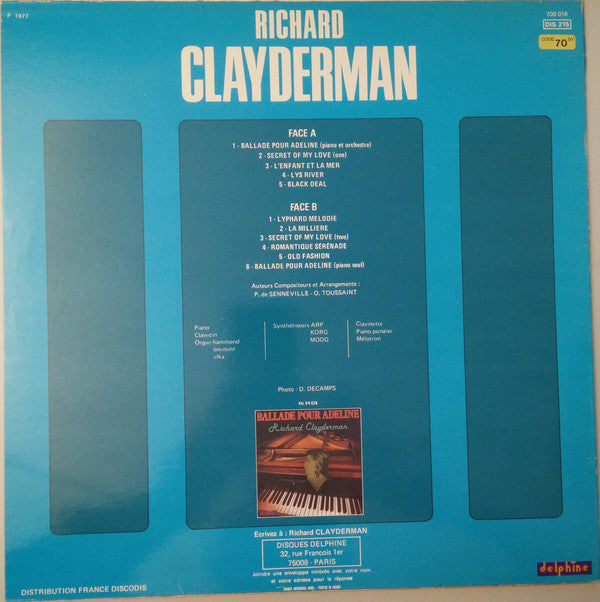 Richard Clayderman : Richard Clayderman (LP, Album)