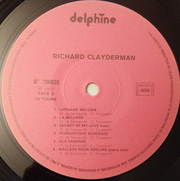 Richard Clayderman : Richard Clayderman (LP, Album)