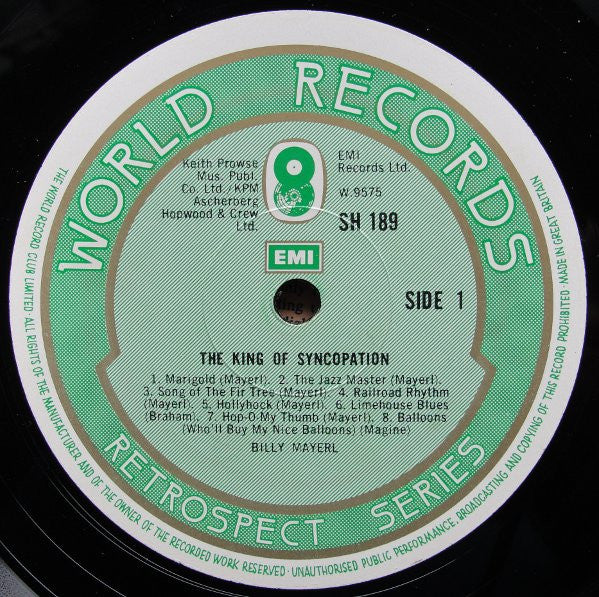 Billy Mayerl : The King Of Syncopation (LP, Comp, Mono)