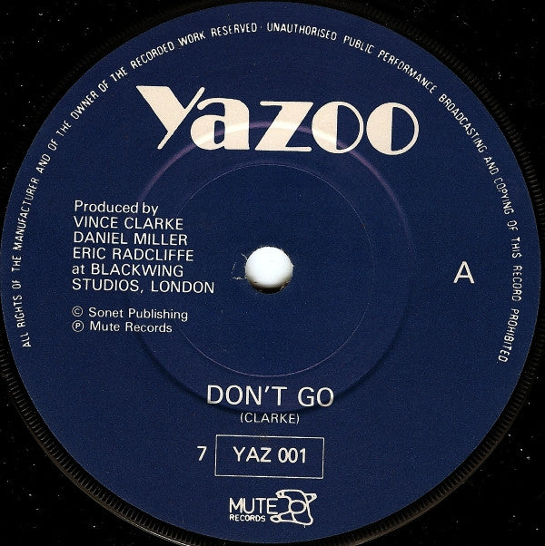 Yazoo : Don't Go (7", Single, M/Print)