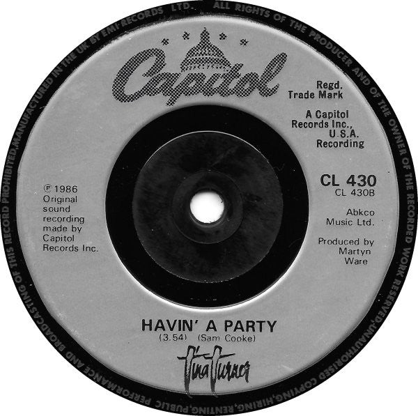 Tina Turner : Two People (7", Single)