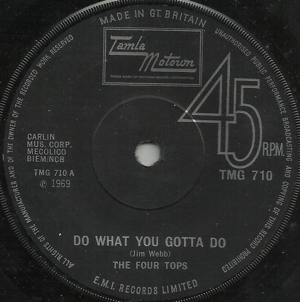Four Tops : Do What You Gotta Do (7", Single, Sol)