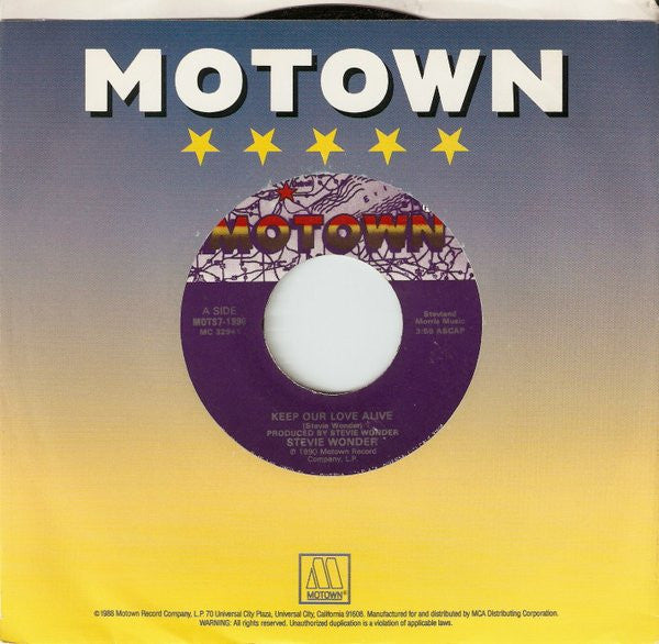 Stevie Wonder : Keep Our Love Alive (7")
