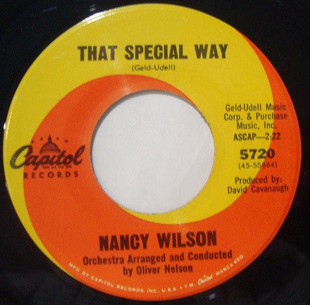 Nancy Wilson : That Special Way (7")