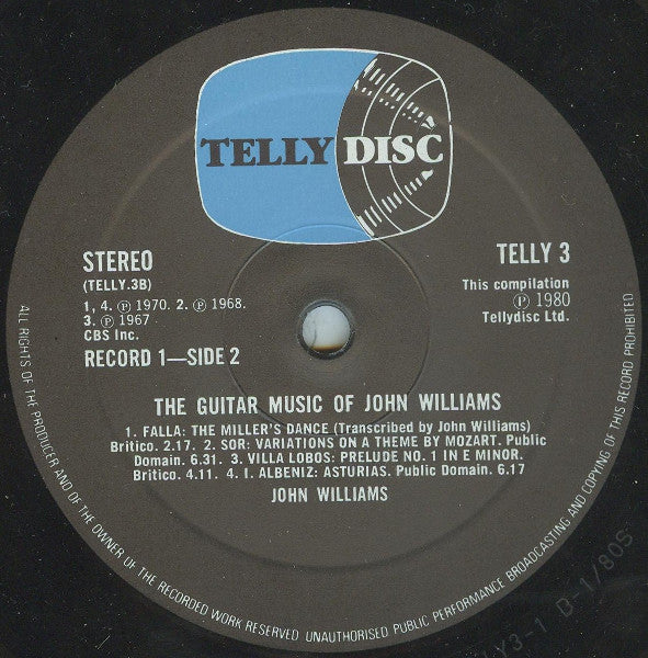 John Williams (7) : The Guitar Music Of John Williams (2xLP, Comp)