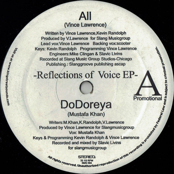 Various : Reflections Of Voice EP (12", EP, Promo)