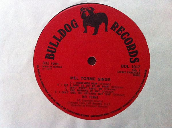 Mel Tormé : Mel Tormé Sings (LP, Album)