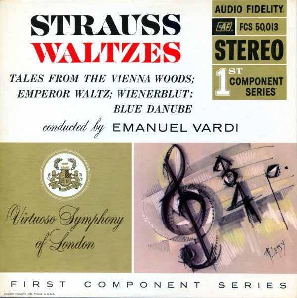 Johann Strauss Jr., Emanuel Vardi Conducts Virtuoso Symphony Of London : Waltzes (LP, Album, Gat)