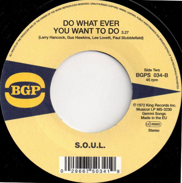 S.O.U.L. : Burning Spear  (7", Single)