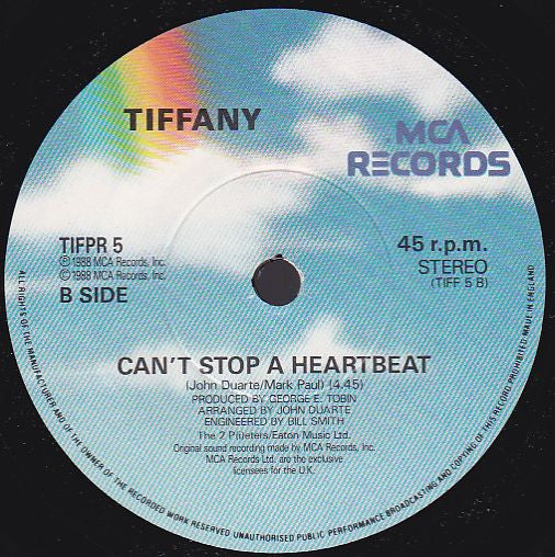Tiffany : Radio Romance (7", Single, Pos)