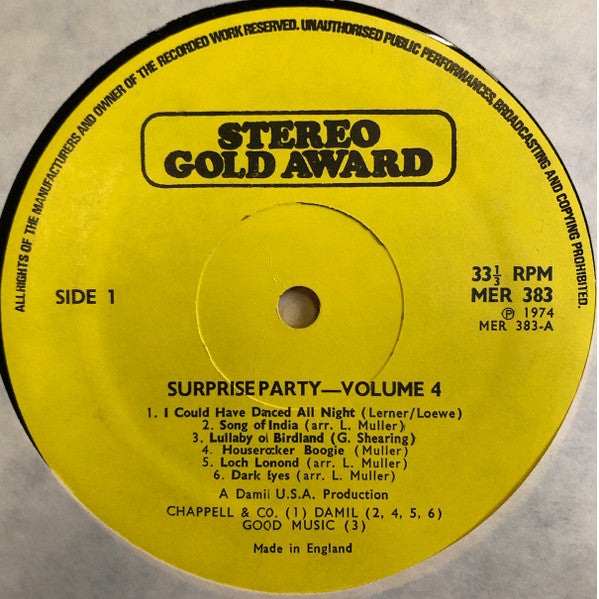 The Gate Crashers (2) : Come To Our Surprise Party - Volume 4 (LP, Album)