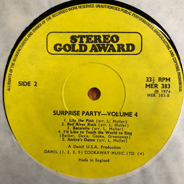 The Gate Crashers (2) : Come To Our Surprise Party - Volume 4 (LP, Album)
