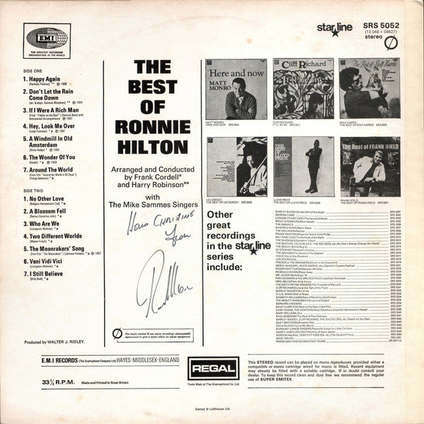Ronnie Hilton : The Best Of Ronnie Hilton (LP, Comp)