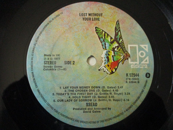 Bread : Lost Without Your Love (LP, Album, Gat)