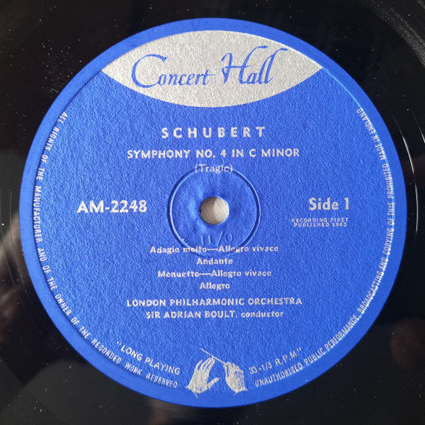 Mendelssohn* / Schubert* : Symphony No 4 "Italian" / Symphony No 4 "Tragic" (LP, Mono)