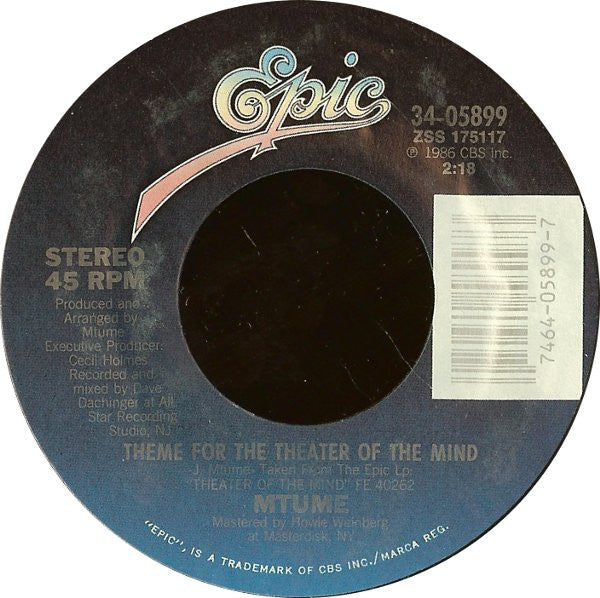 Mtume : Breathless (7", Styrene, Pit)