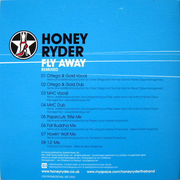 Honey Ryder : Fly Away (Remixed) (CDr, Single, Promo)