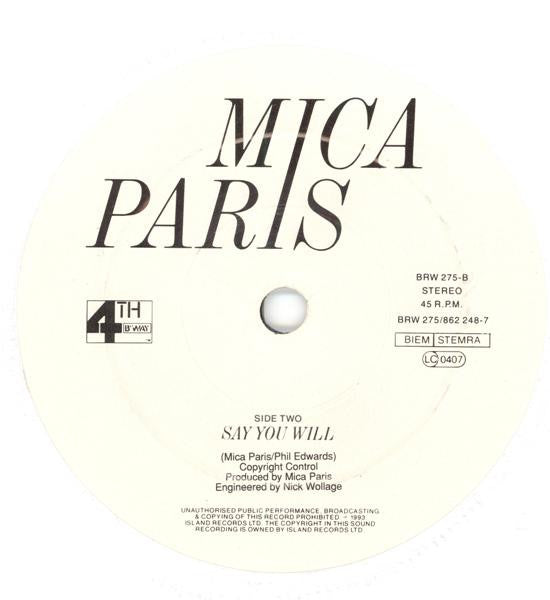 Mica Paris : I Wanna Hold On To You (7", Single)