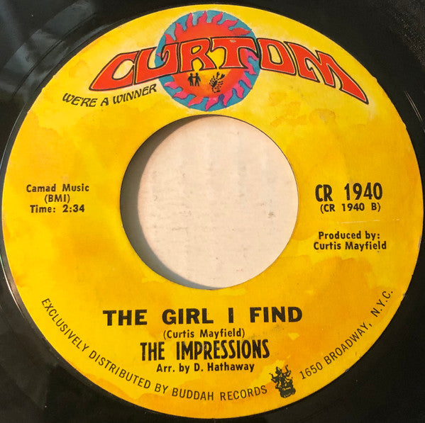 The Impressions : Seven Years / The Girl I Find (7", Single, Pit)