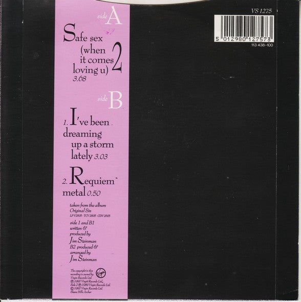 Pandora's Box (2) : Safe Sex (When It Comes  2 Loving U) (7", Single)