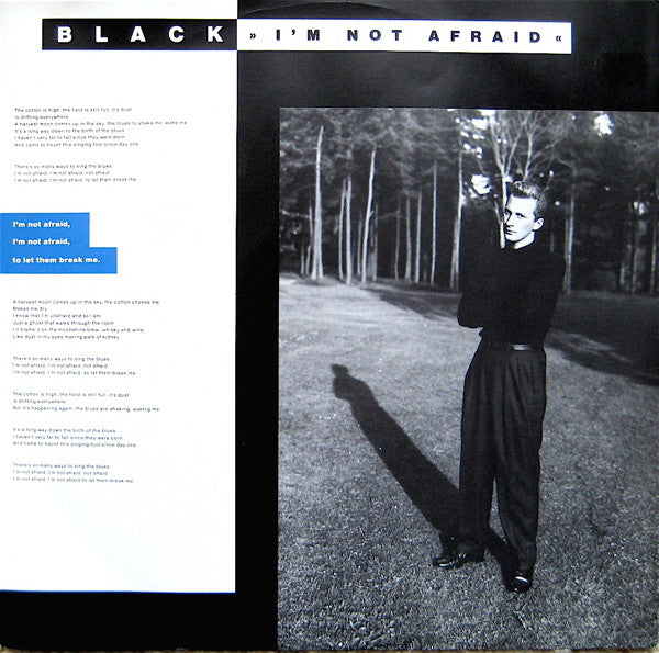 Black (2) : I'm Not Afraid (7", Single, Tex)