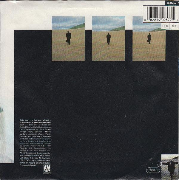 Black (2) : I'm Not Afraid (7", Single, Tex)