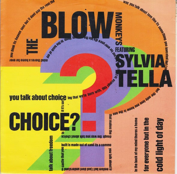 The Blow Monkeys Featuring Sylvia Tella : Choice? (7", Single)