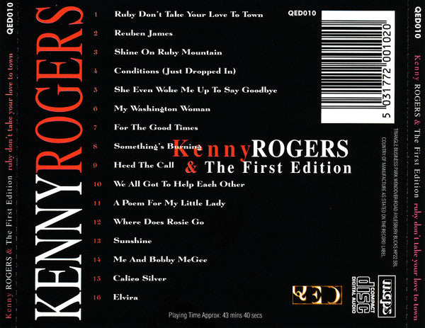 Kenny Rogers & The First Edition : Ruby Don't Take Your Love To Town (CD, Comp)