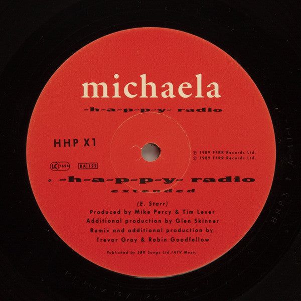 Michaela Strachan : H-A-P-P-Y Radio (12", Single)