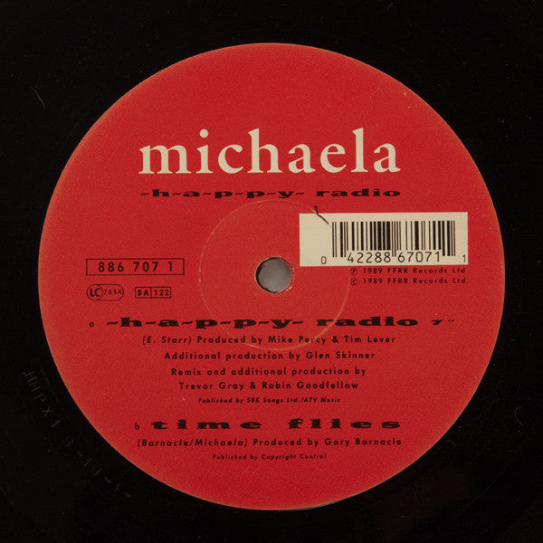 Michaela Strachan : H-A-P-P-Y Radio (12", Single)