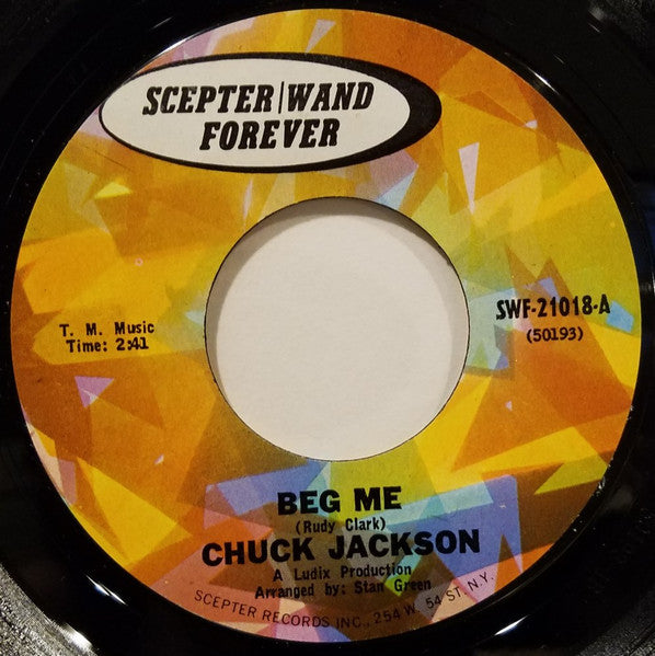 Chuck Jackson : Beg Me (7", RE, 70')
