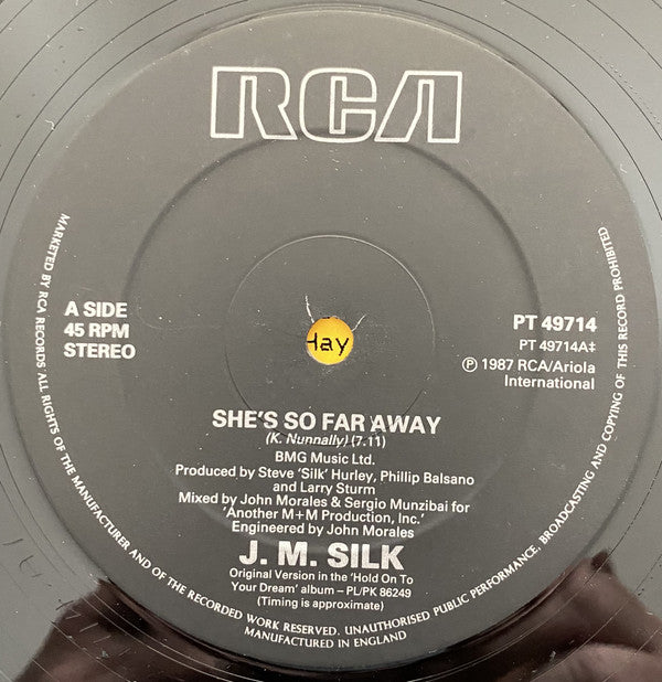 J.M. Silk : She's So Far Away (12", Single)