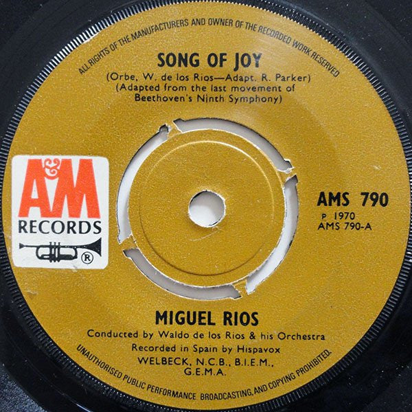 Miguel Ríos : A Song Of Joy / Vuelvo A Granada (7")