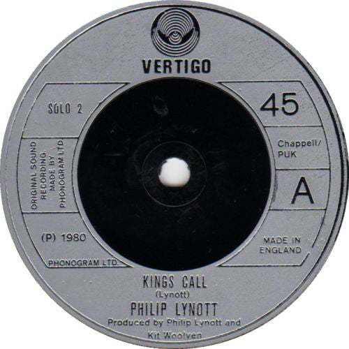 Phil Lynott : King's Call (7", Single, Inj)