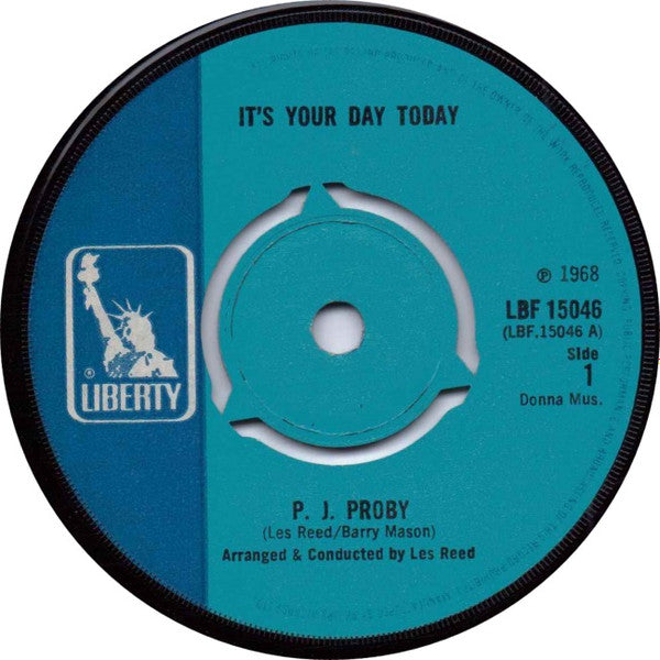 P.J. Proby : It's Your Day Today (7", Single)