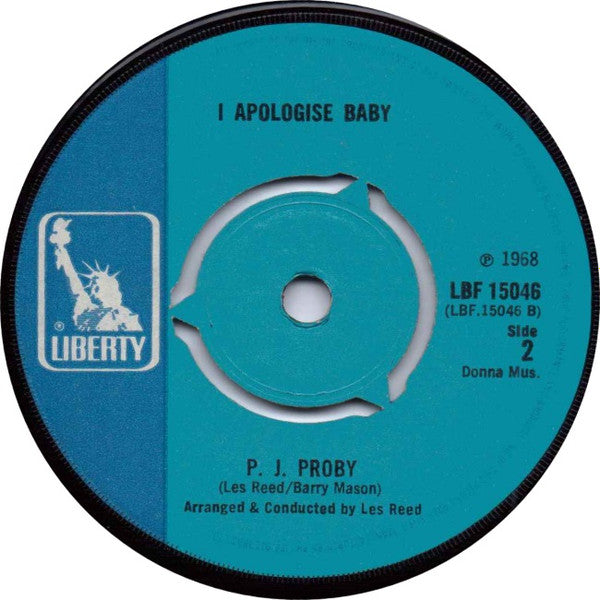 P.J. Proby : It's Your Day Today (7", Single)