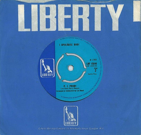 P.J. Proby : It's Your Day Today (7", Single)