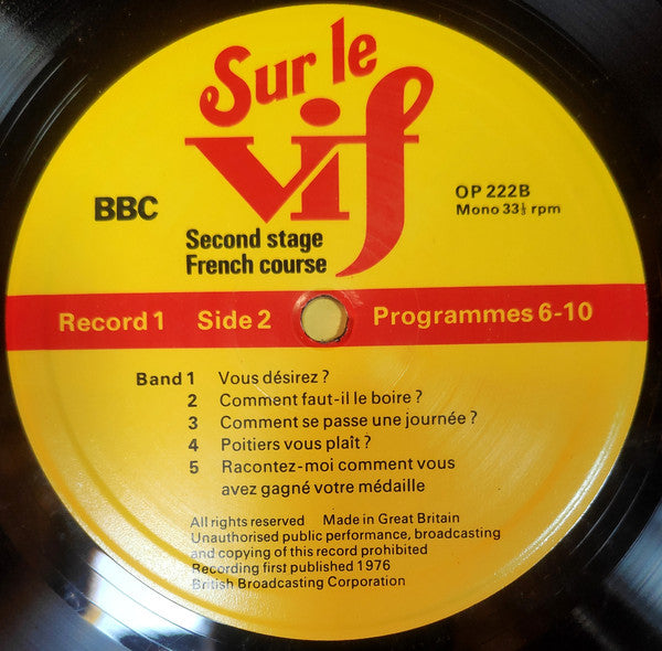 No Artist : Sur Le Vif 1 (LP)