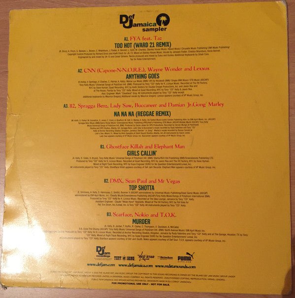 Various : Def Jamaica Sampler (12", Promo, Smplr)