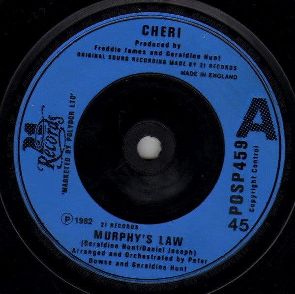 Cheri : Murphy's Law (7", Single, Blu)