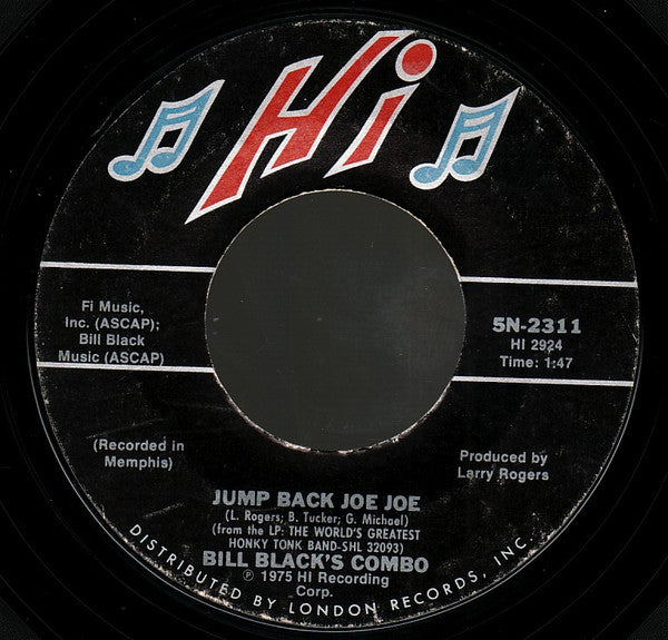 Bill Black's Combo : Jump Back Joe Joe / I Can Help (7", Single)
