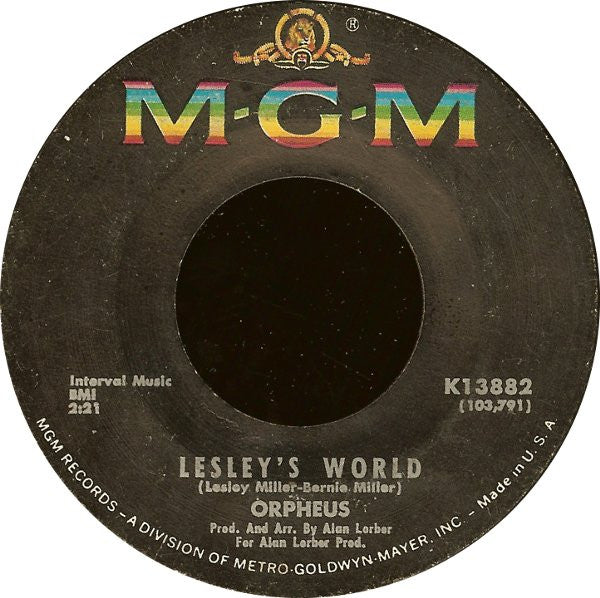 Orpheus (5) : Can't Find The Time / Lesley's World (7", Single)